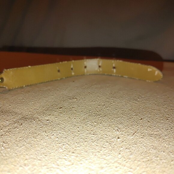 Brown Leather Belt Handcrafted Italian Roco Ornate Brass Buckle Detailing - Picture 7 of 16